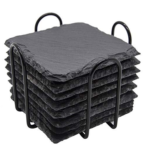 Pack square slate coasters - square,