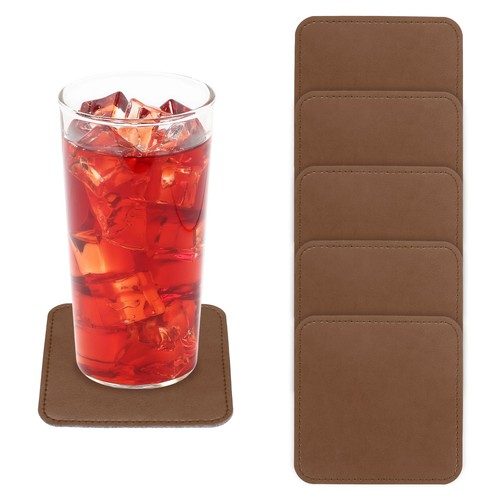 5pcs leather coasters square - coasters,,