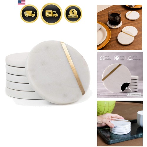 Marble coasters set 6 - marble,