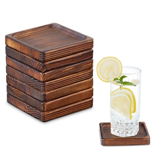 Acacia wood coasters for - acacia,