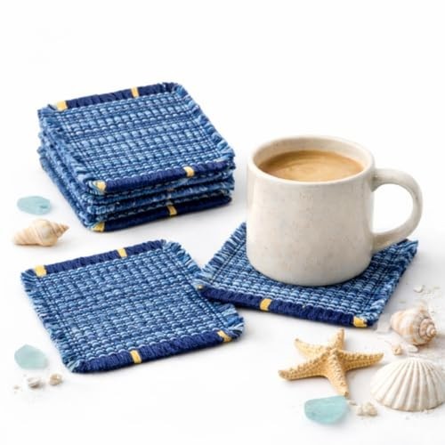 Boho woven coasters - boho, for