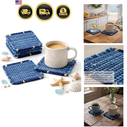 Boho woven coasters - for, coffee