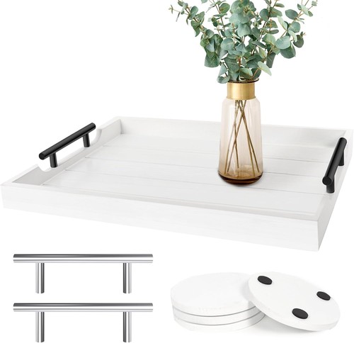 Large wooden serving - wooden, tray