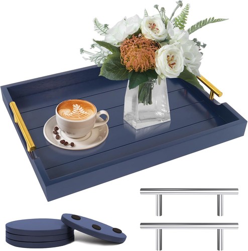 Wooden serving tray - wooden, with