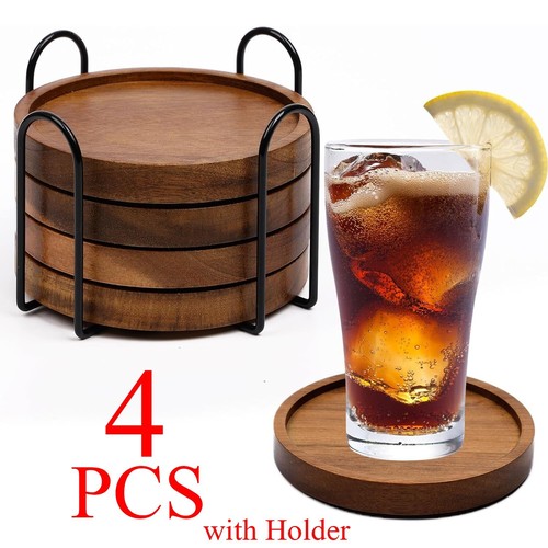 Pack wood coasters for - 4,
