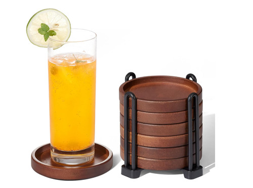 Set wooden coasters - wooden, with