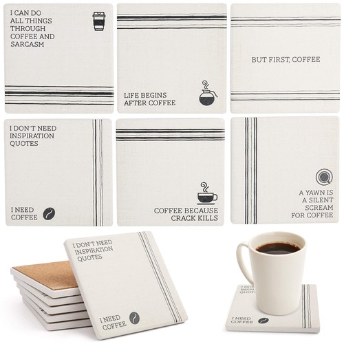 6pcs coasters for - 6pcs, drinks
