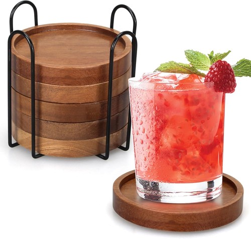 Wooden coasters with - coasters, holder