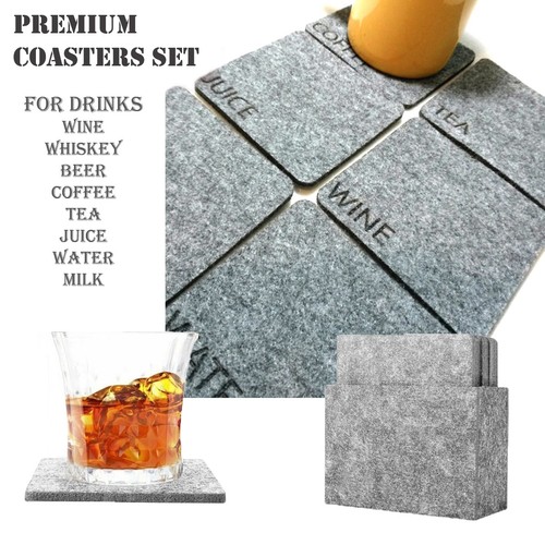 Pack felt drink coasters - drink,
