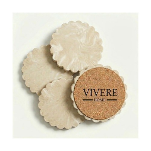 Concrete stone coasters set - concrete,