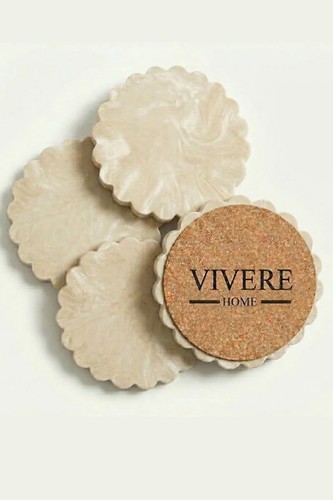 Concrete stone coasters set - coasters,