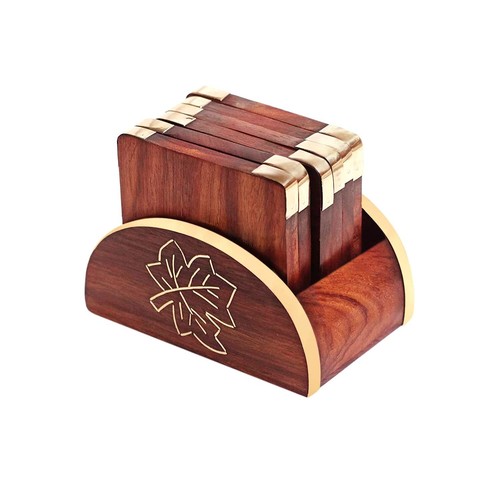 Wooden drink coasters table - drink,