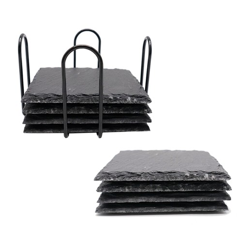 8pcs square slate drink - square,