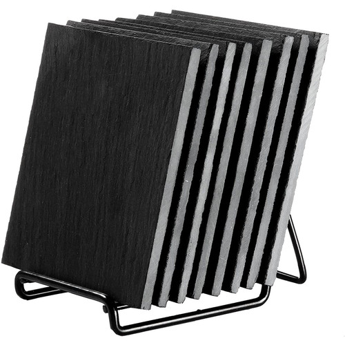 Juvale square black slate - square,